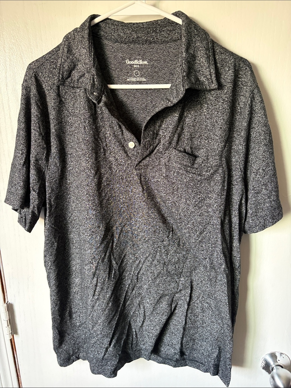 Goodfellow & Co Men's Heather Charcoal Polo Shirt